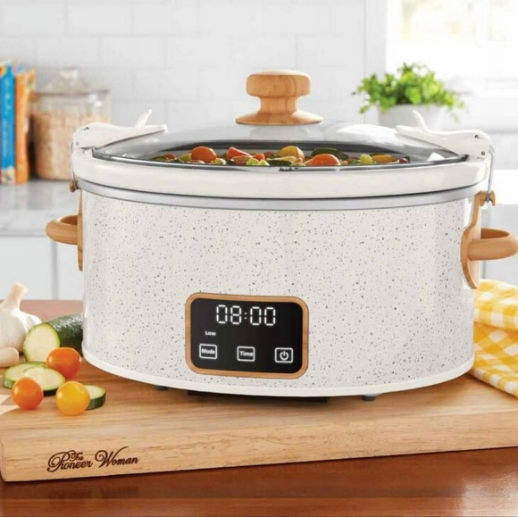 ❤️ New Pioneer Woman Linen Speckle 6Qt Slow Cooker - Picture 1 of 8